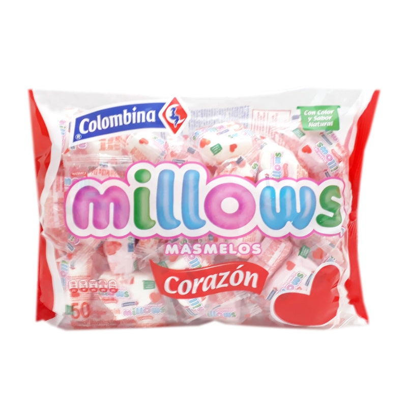 MASMELOS MILLOWS CORAZON X 50