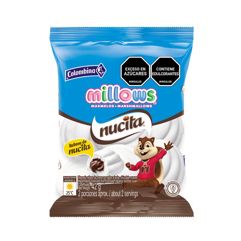 MASMELOS MILLOWS NUCITA 102 GR