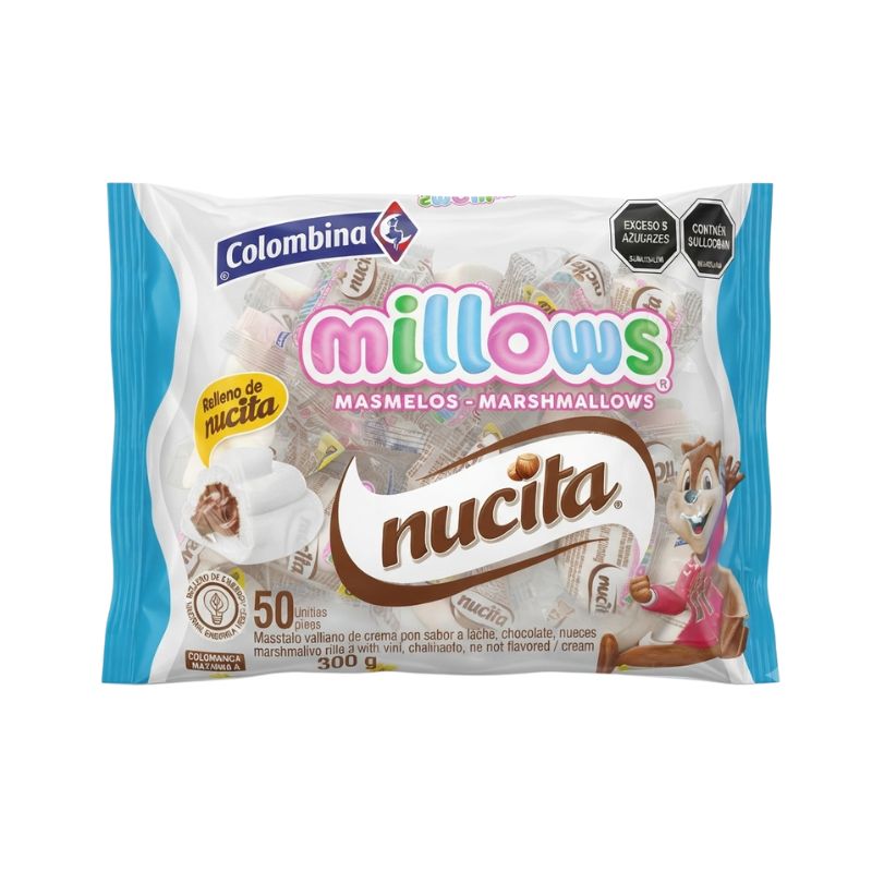 MASMELOS MILLOWS NUCITA X 50 UN