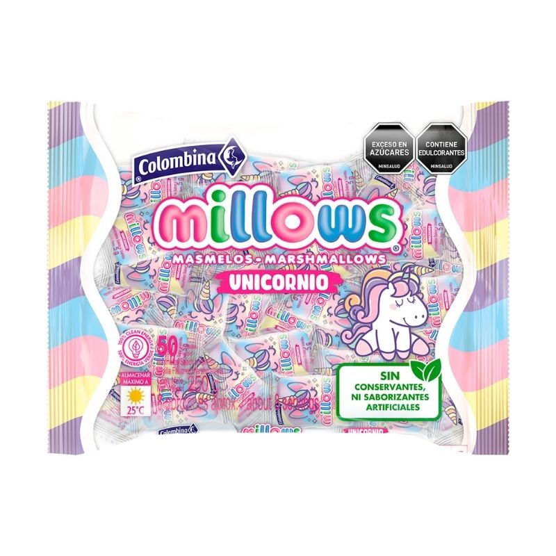 MASMELOS MILLOWS UNICORNIO X 50