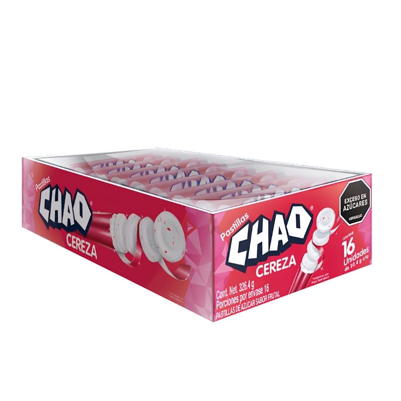 MENTA CHAO PASTILLAS X 16 CEREZA
