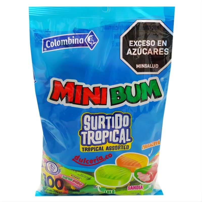 MINIBUM SURTIDO TROPICAL X 100 U COLOMBINA