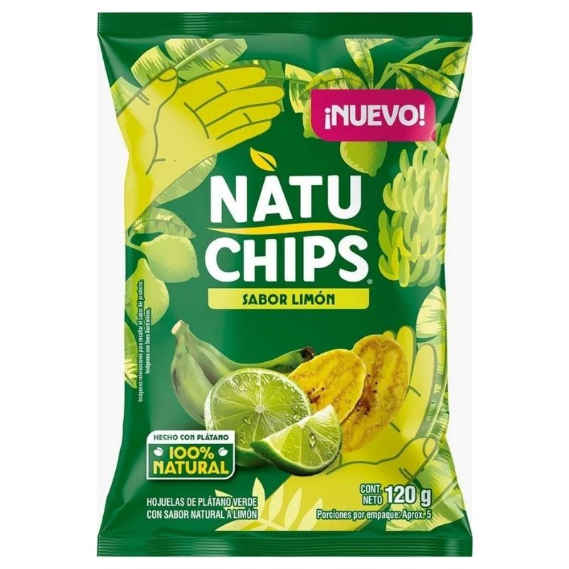 NATUCHIPS LISO LIMON 120 GR