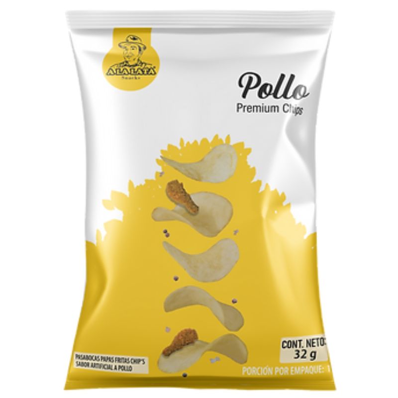 PAPA CHIPS POLLO 10 GR X 30 U LATA