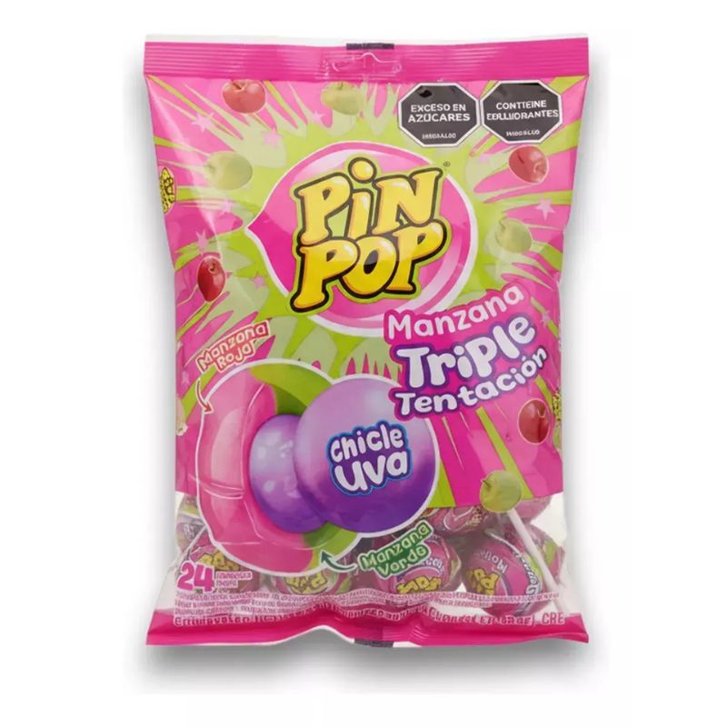 PIN POP MANZANA TRILE TENTACION X 24 ALDOR