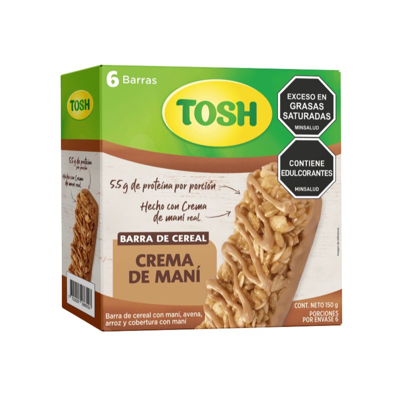 TOSH BARRA CREMAMANI CEREAL X 6 U NUTRESA