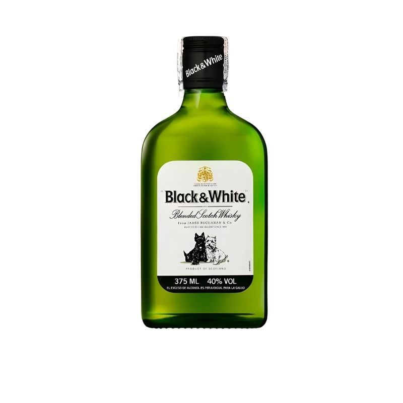 WHISKY BLACK Y WHITE 375 ML