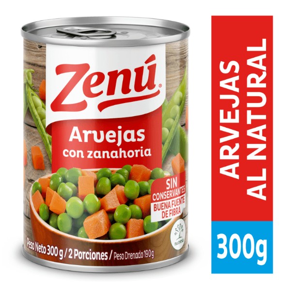 ARVEJA CON ZANAHORIA ZENU 300 GR