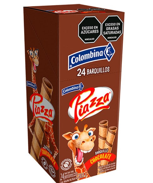BARQUILLO PIAZZA JIRAFA DE CHOCOLATE X 24