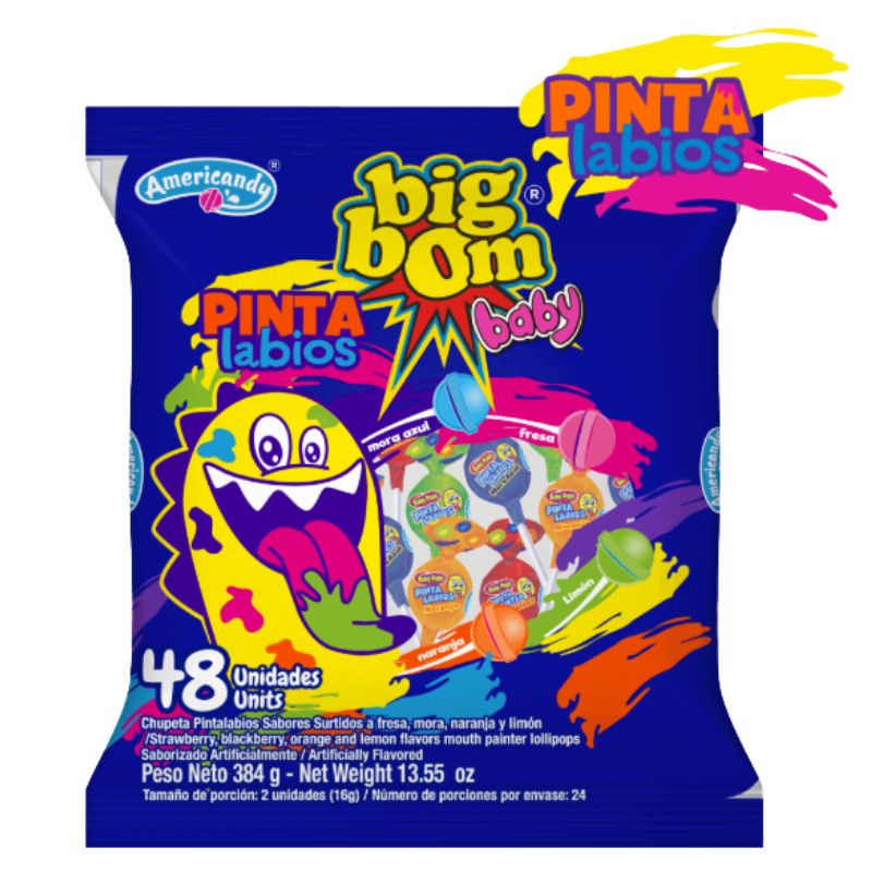 BIG BOM XL PINTALABIOS 48U X 16 GR AMERICANA