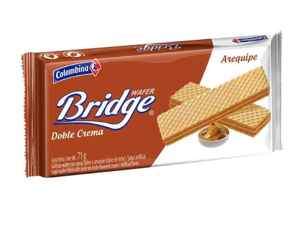 GALLETA WAFERS BRIDGE X 10 AREQUIPE COLOMBINA