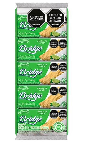 GALLETA WAFERS BRIDGE X 10 LIMON COLOMBINA