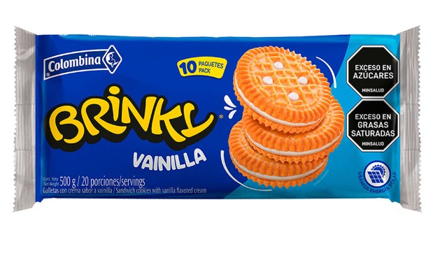 GALLETA BRINKY 6 X 10 VAINILLA COLOMBINA