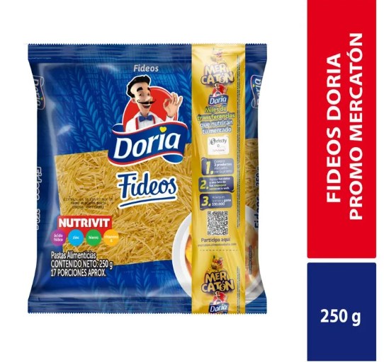 PASTA DORIA FIDEOS 250 GR