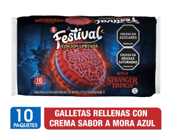 GALLETA FESTIVAL STRANGER THINGS 10 X 4 U