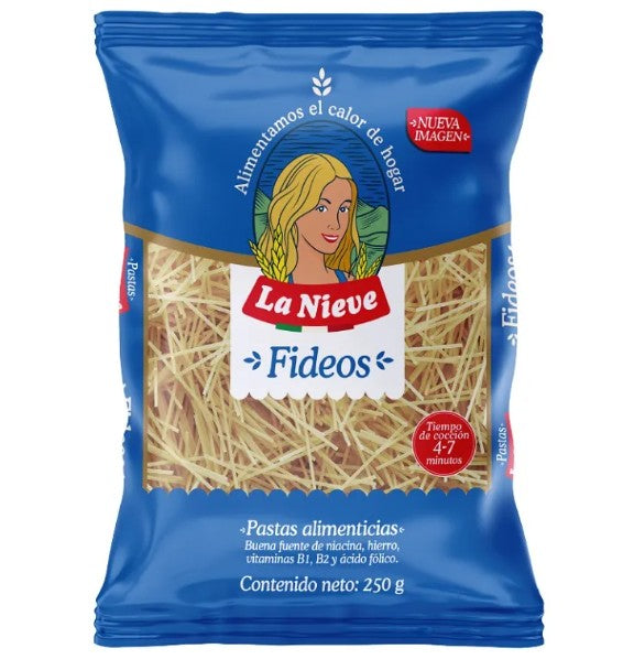 PASTA FIDEOS NIEVE 250 GR