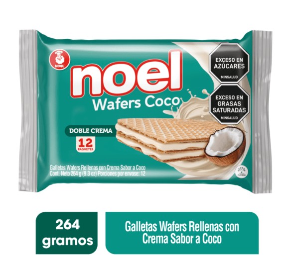 GALLETA NOEL WAFERS COCO X 12 U