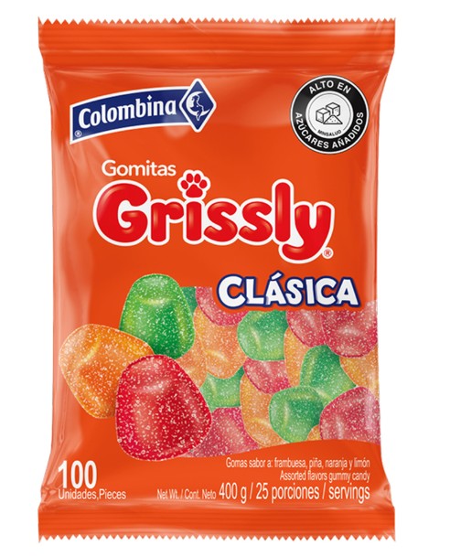 GOMA GRISLY CLASICA X 100 UN