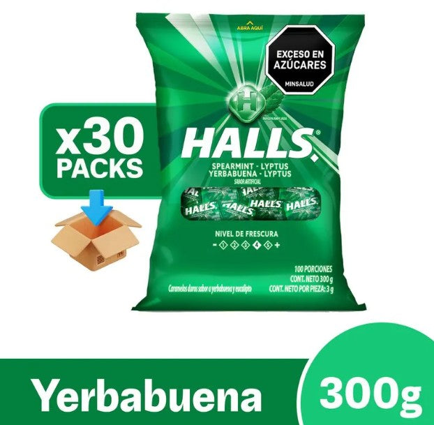 HALLS PEPA X 100 YERBABUENA