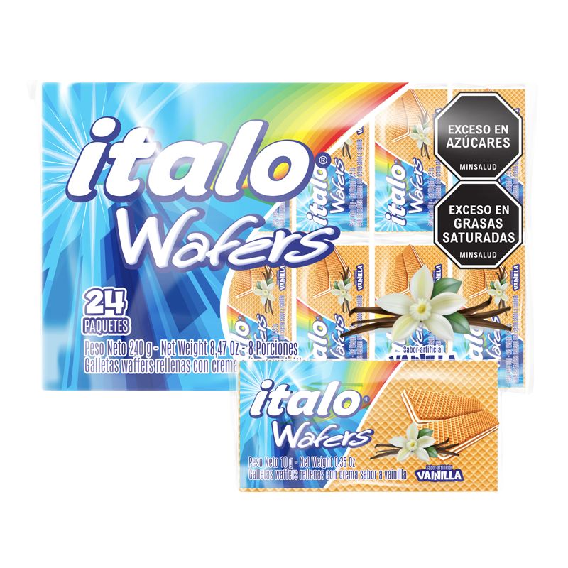 GALLETA WAFERS TAQUITO ITALO X 24 VAINILLA