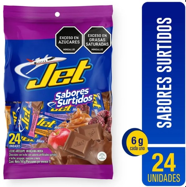 CHOCOLATINA MINIJET X 24 SURTIDA