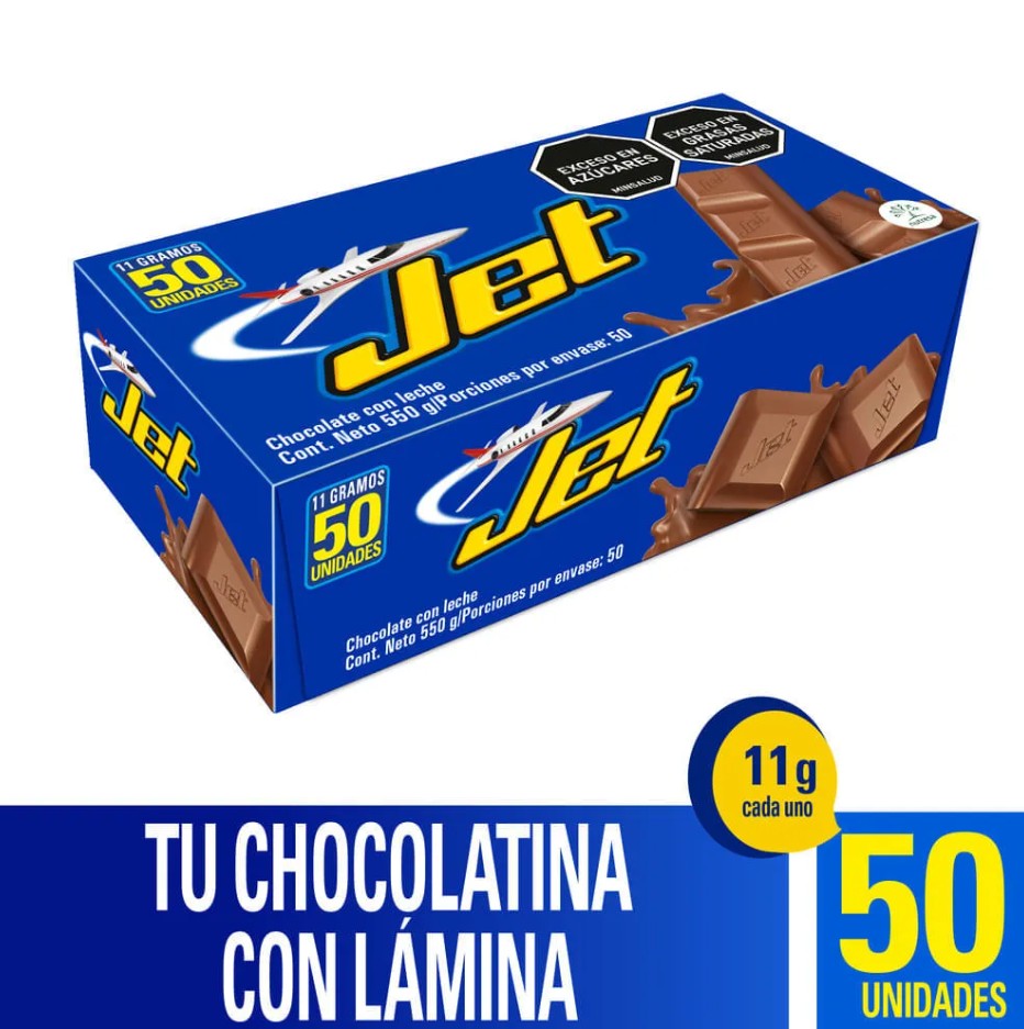 CHOCOLATINA JET LECHE NRO 1 PAG 45 LLEV 50 U