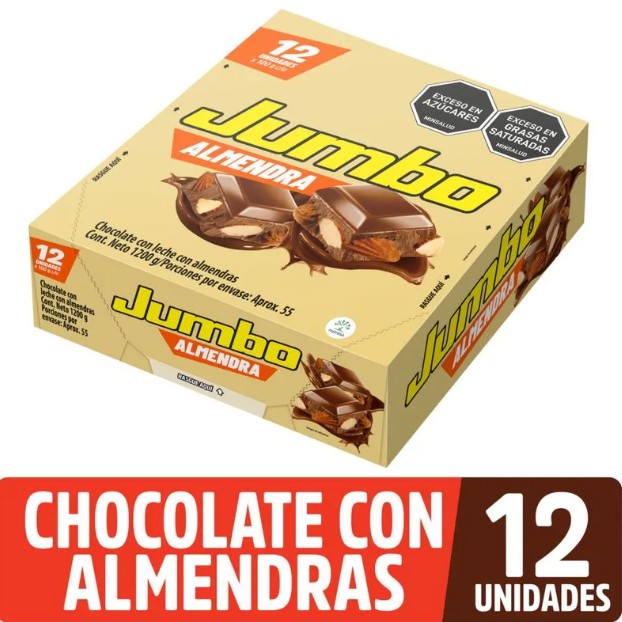 CHOCOLATINA JUMBO ALMENDRA X 12