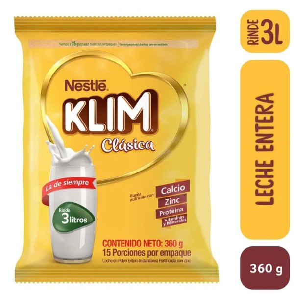 LECHE EN POLVO KLIM INSTANTANEA 360 GR