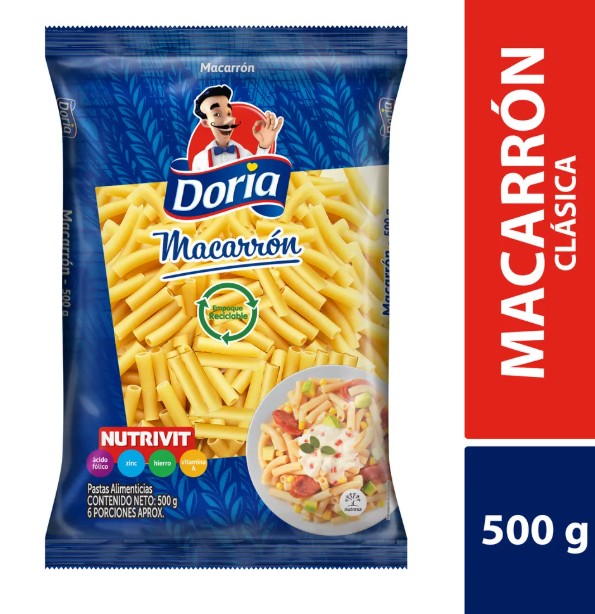 PASTA DORIA MACARRON 500 GR