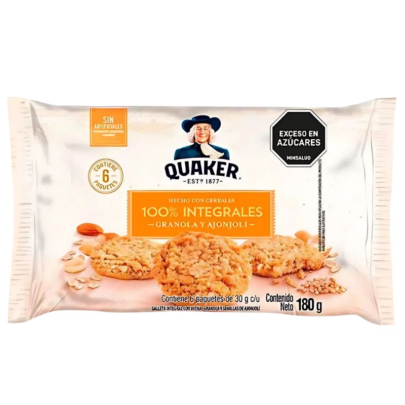 GALLETA QUAKER AVENA GRANOLA X 6