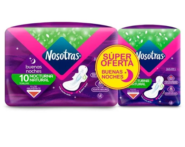 TOALLAS NOSOTRAS B/NOCHE X 10 U