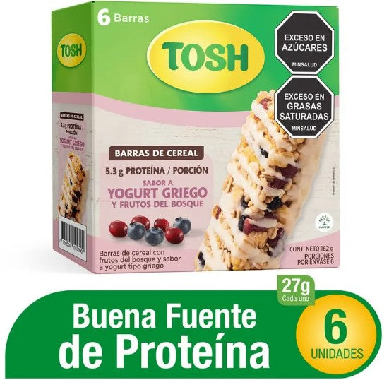 TOSH BARRA YOGURT GRIEGO X 6 UNIDADES
