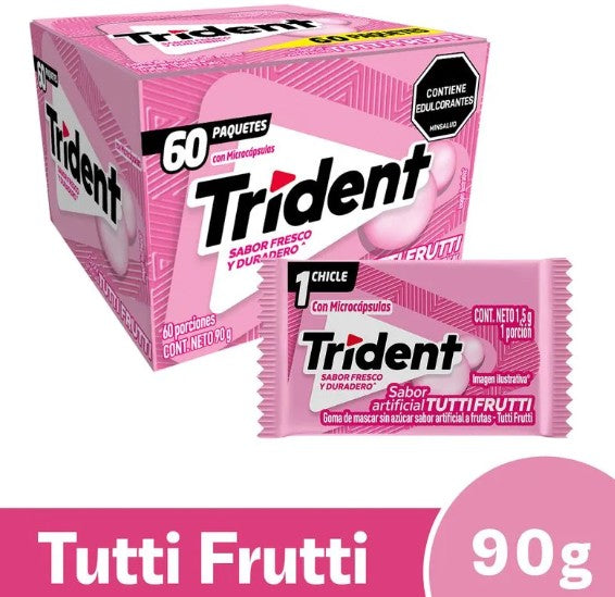 CHICLE TRIDENT X 60 TUTTI