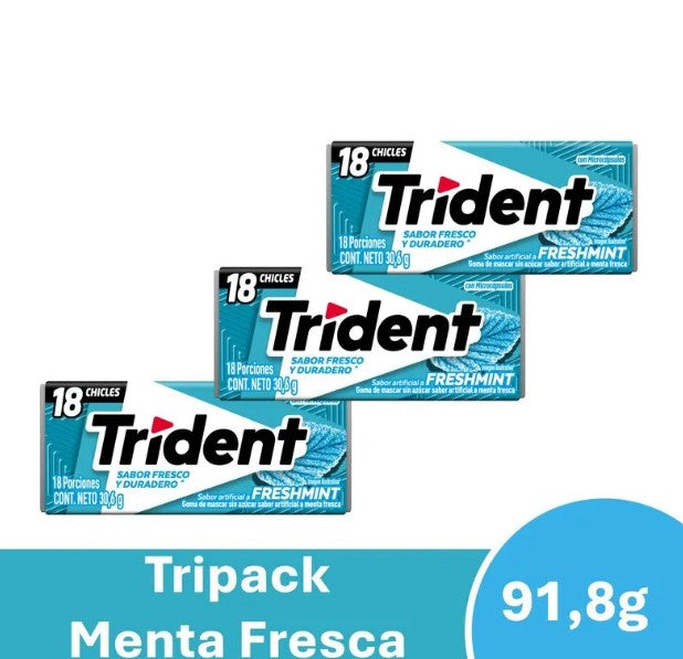 CHICLE TRIDENT X 18 FRESH HERBAL