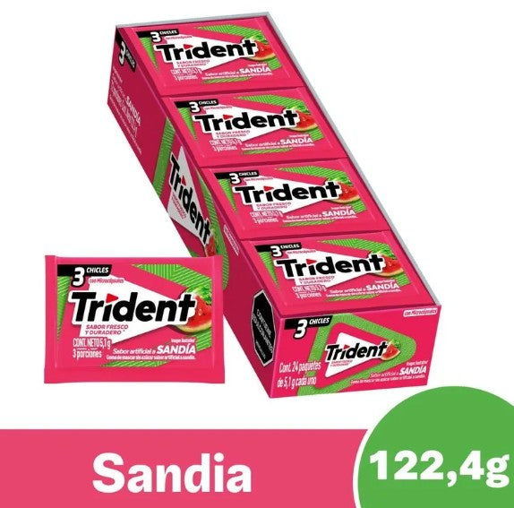CHICLE TRIDENT 24 X 3 SANDIA