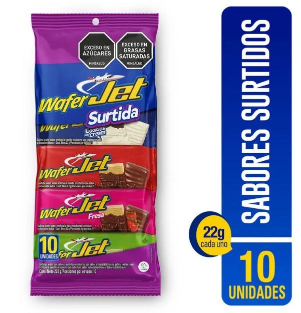 GALLETA WAFERS JET X 10 SURTIDA