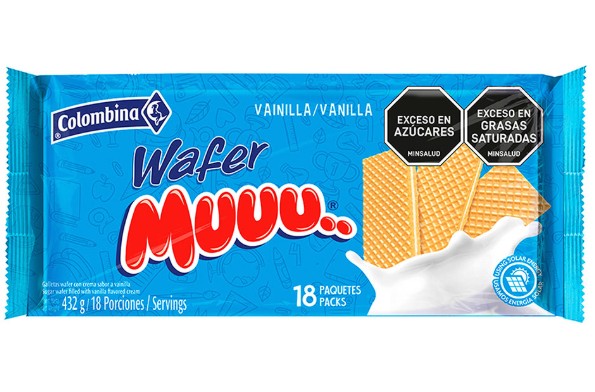 GALLETA MUU WAFER X 18 VAINILLA COLOMBINA